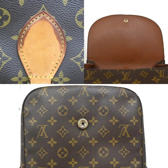 LOUIS VUITTON Saint Cloud GM Shoulder Bag Monogram Leather Brown M51242 39EF675 - Picture 11 of 15